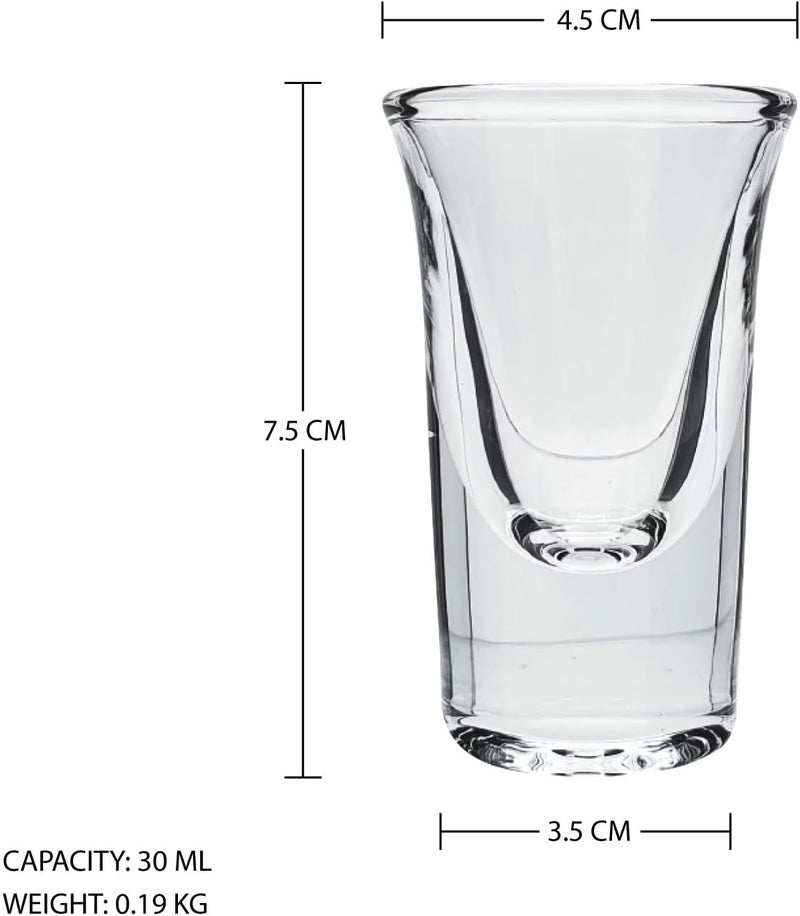 Ocean Hammer Shot Glass Set - 30 ml (1 oz) Clear Glass, Heavy Base, 12 pcs Elegant Stemware for Gin & Tonics, Whiskey, Vodka - Image 2